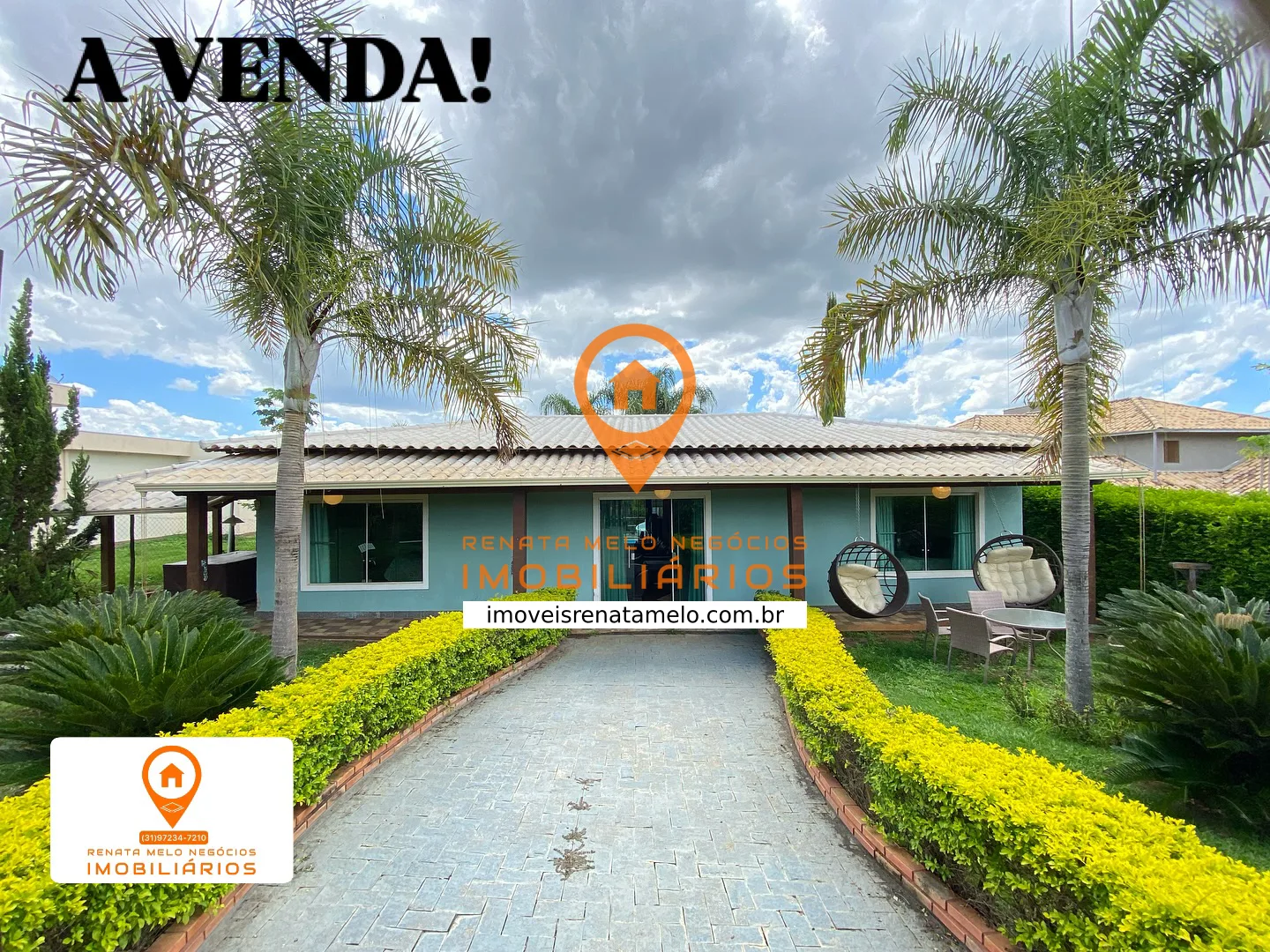 Casa mobiliada com piscina e sauna no Condomínio Vale do Luar
