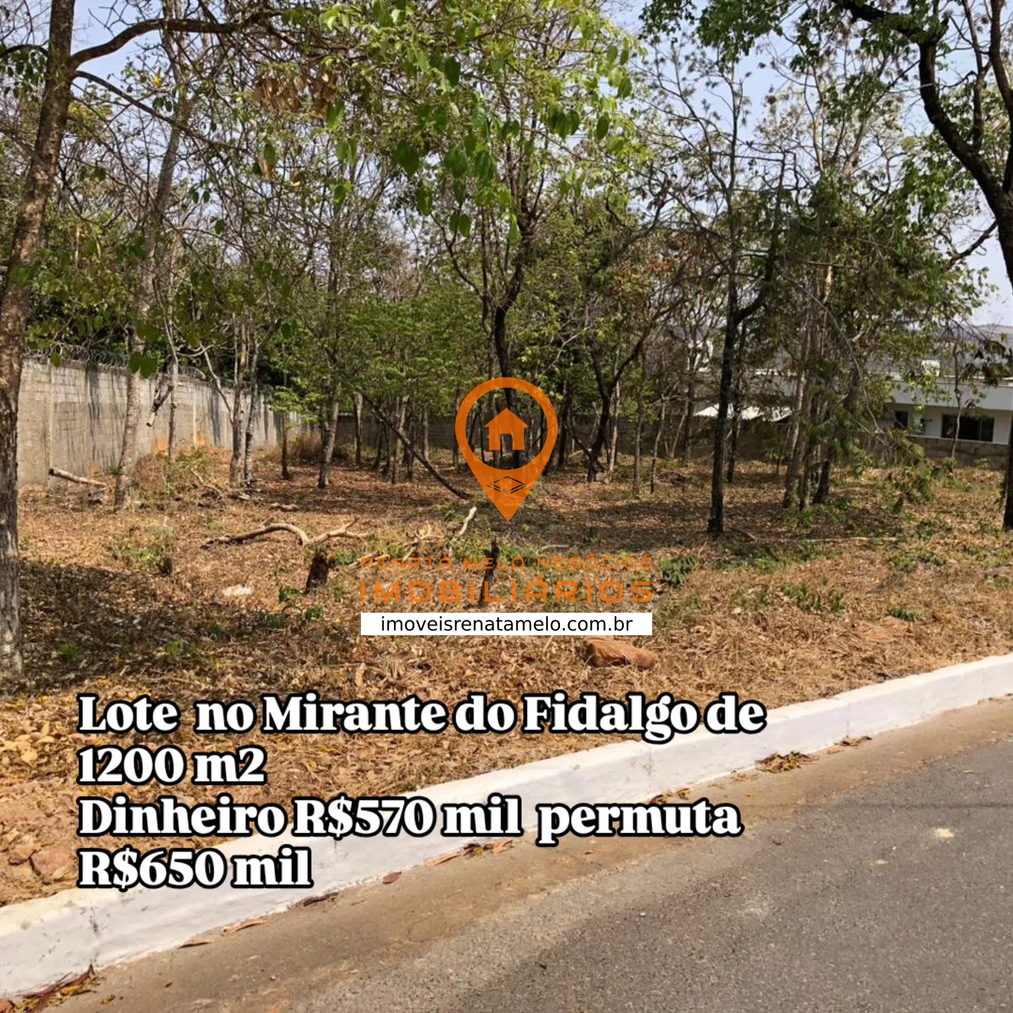 Lote de 1.200 m² no Mirante do Fidalgo